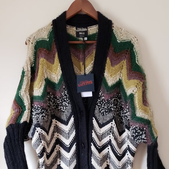 New - Jean Paul Gaultier "Tessuto" Long Cardigan - Picture 1 of 7
